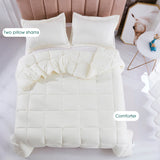 All Season Chic Prewashed Fabric Down Alternative Comforters, Ivory