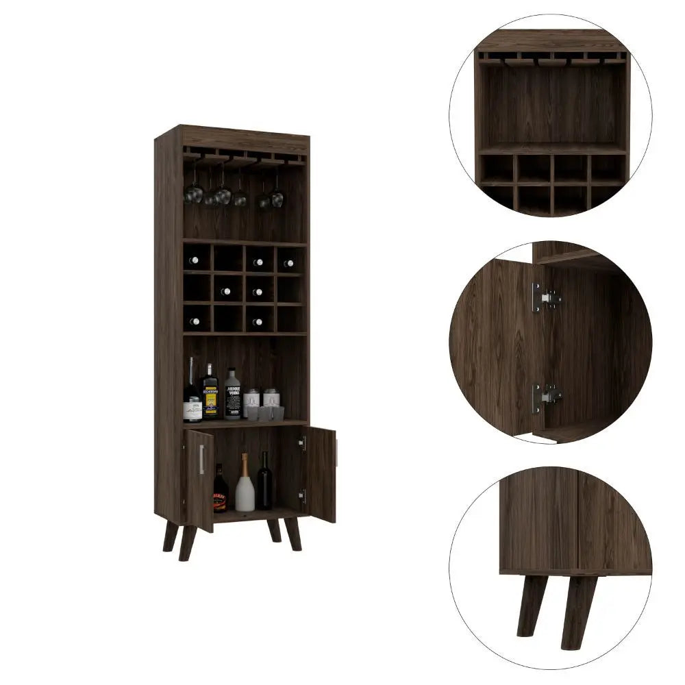 Harvey Bar Cabinet, Dark Walnut