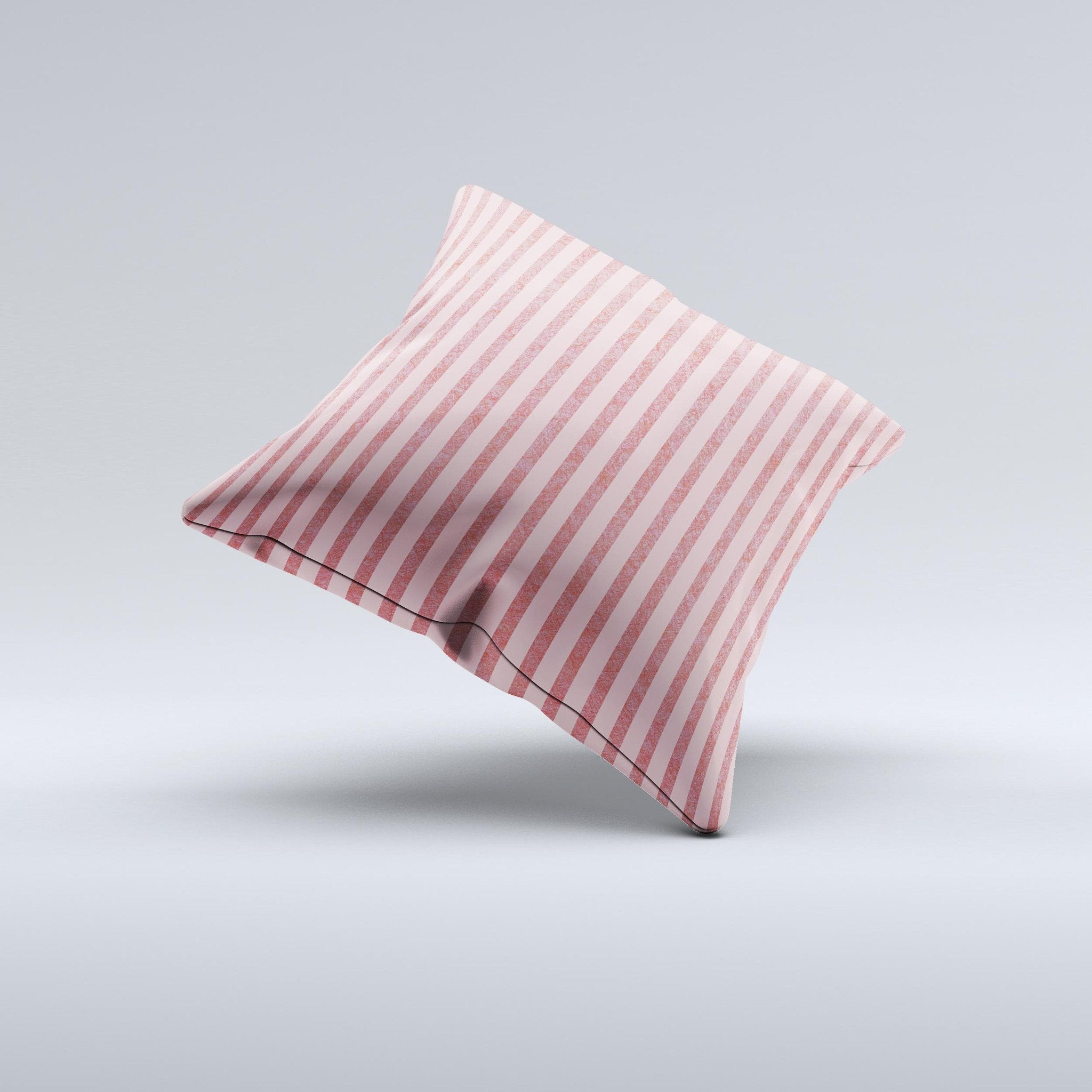 Pink Vintage Stripe Pattern Decorative Throw Pillow