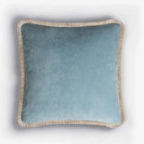 Happy Pillow Velvet Pillows with A Contrasting Colour Trim