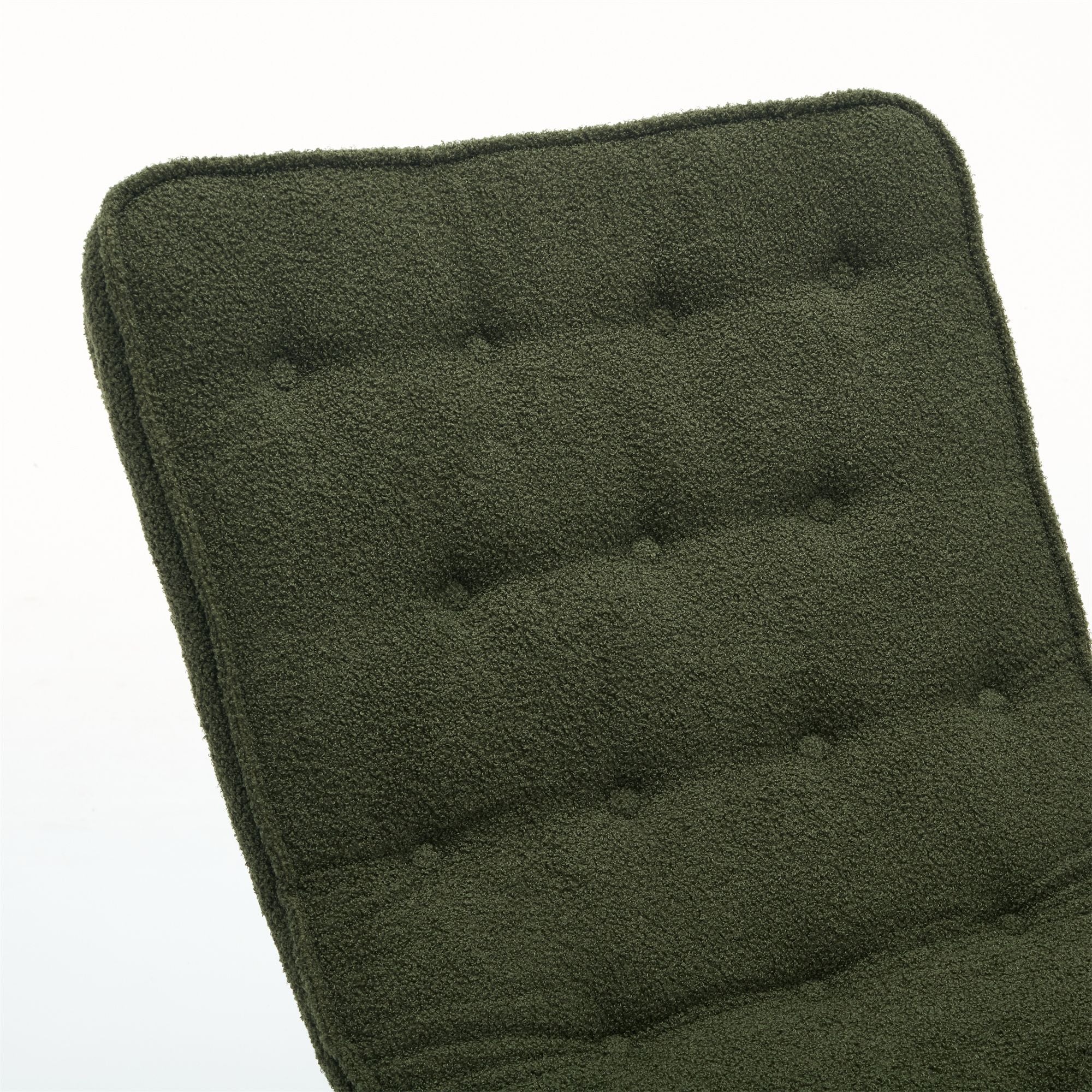 Armless Upholstered Lounge Chair with Wide Backrest and Wooden Rocking Base – Comfortable and Stylish