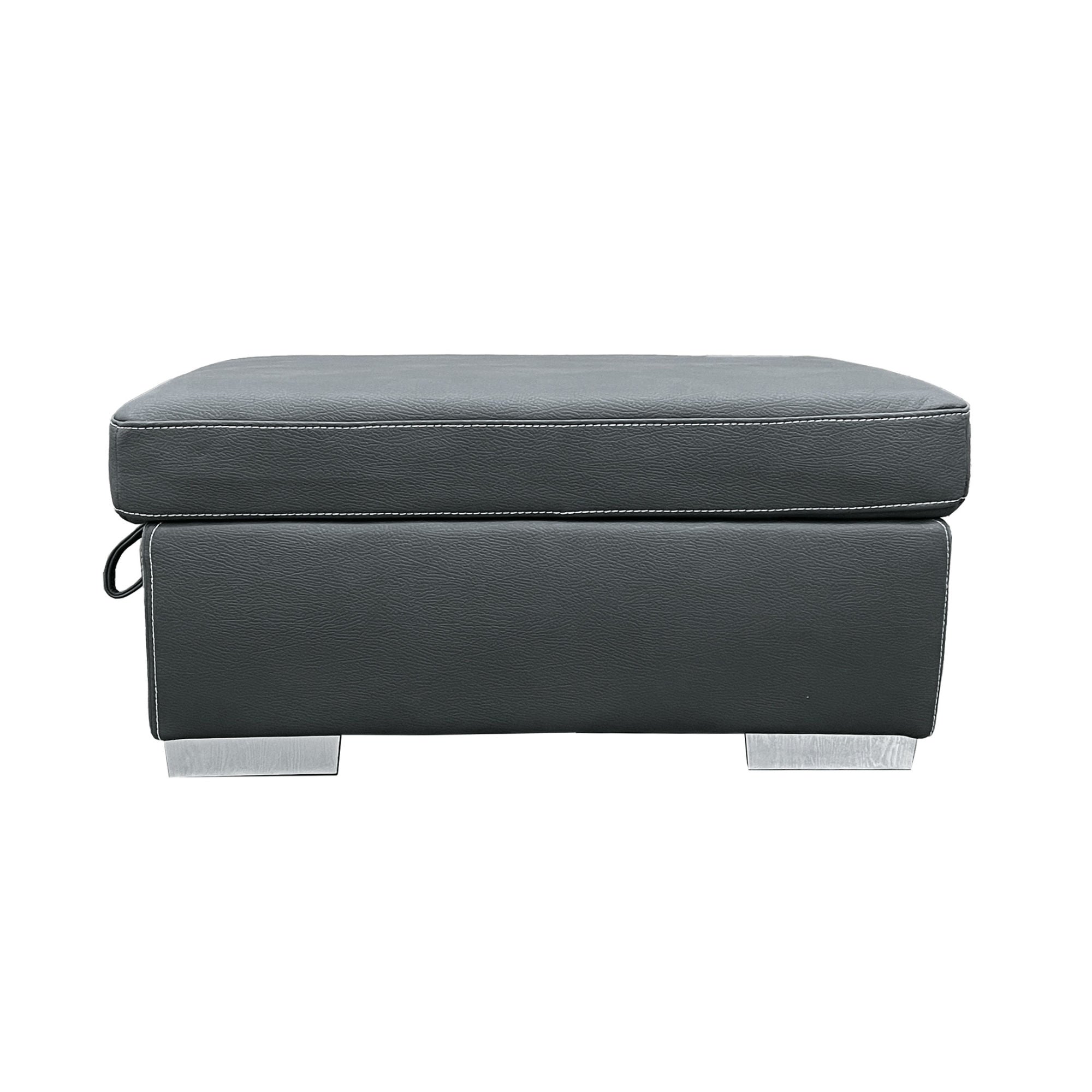 ACME Sagira OTTOMAN W/STORAGE Gray Fabric LV01024