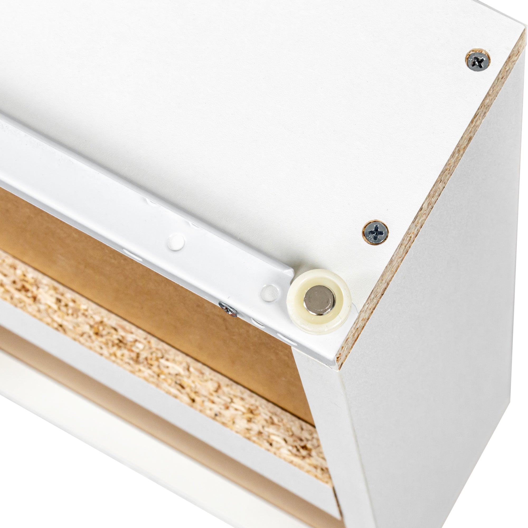 Modern High Gloss UV Night Stand with 2 drawers & LED lights