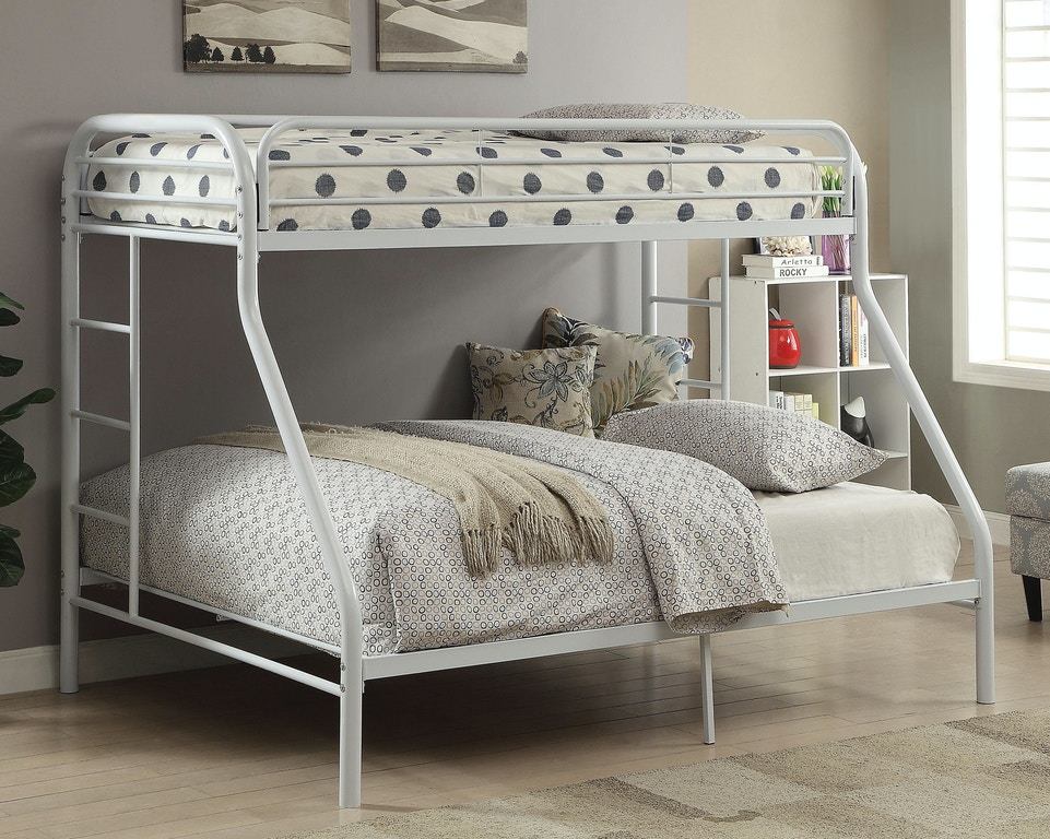 ACME Tritan Bunk Bed (Twin XL/Queen) in White 02052WH