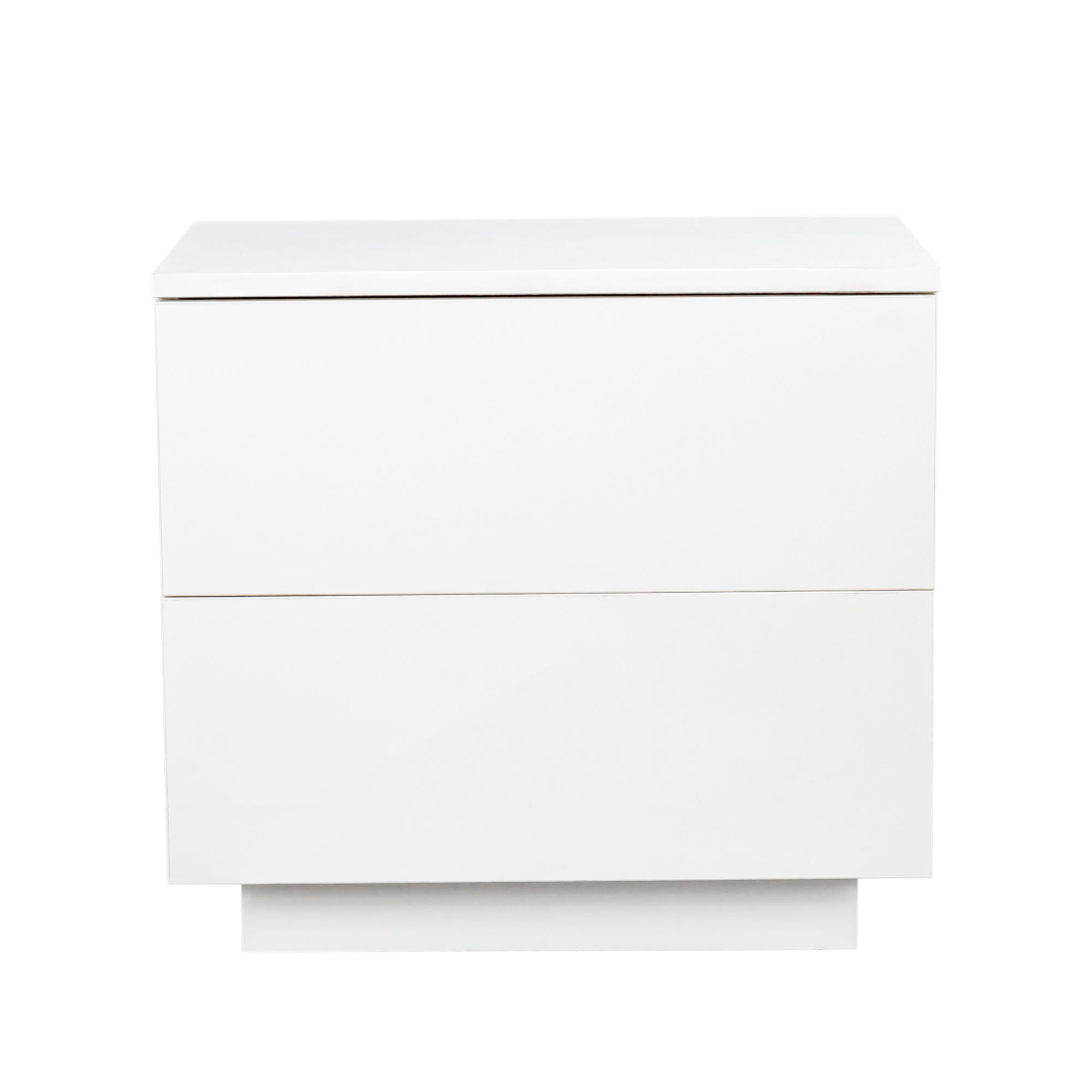 Modern High Gloss UV Night Stand with 2 drawers & LED lights
