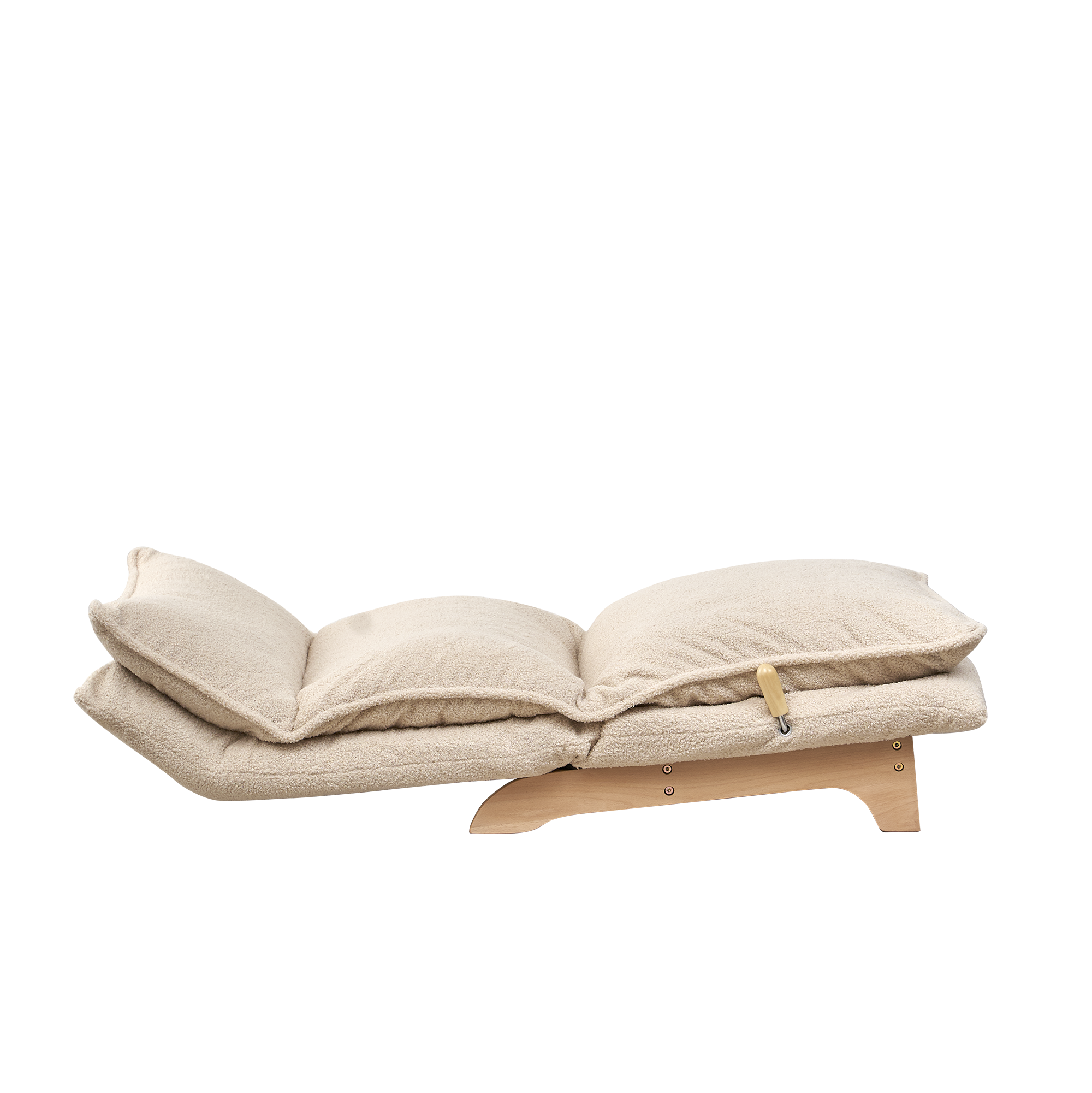 Adjustable Floor Sofa Chair with Foldable Backrest - Beige