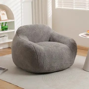 Giant Bean Bag Sofa Chair with Armrests – Plush Faux Fur, Memory Foam Filling – Giant Bean Bag Chair, Couch & Lounger