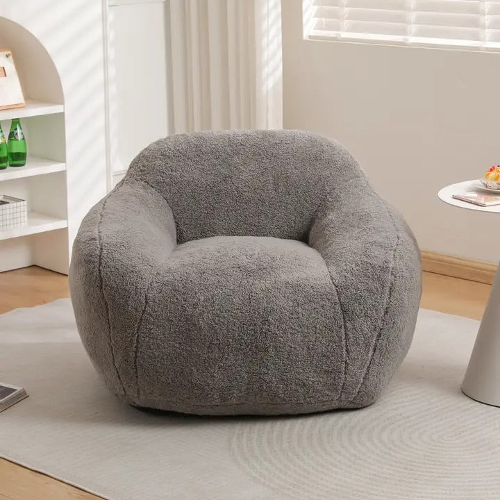 Giant Bean Bag Sofa Chair with Armrests – Plush Faux Fur, Memory Foam Filling – Giant Bean Bag Chair, Couch & Lounger