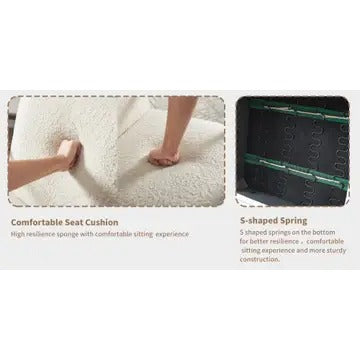 Leisure Armchair Mid-Century Modern Chair – Upholstered Single-Seater Accent Chair with Solid Wood Frame