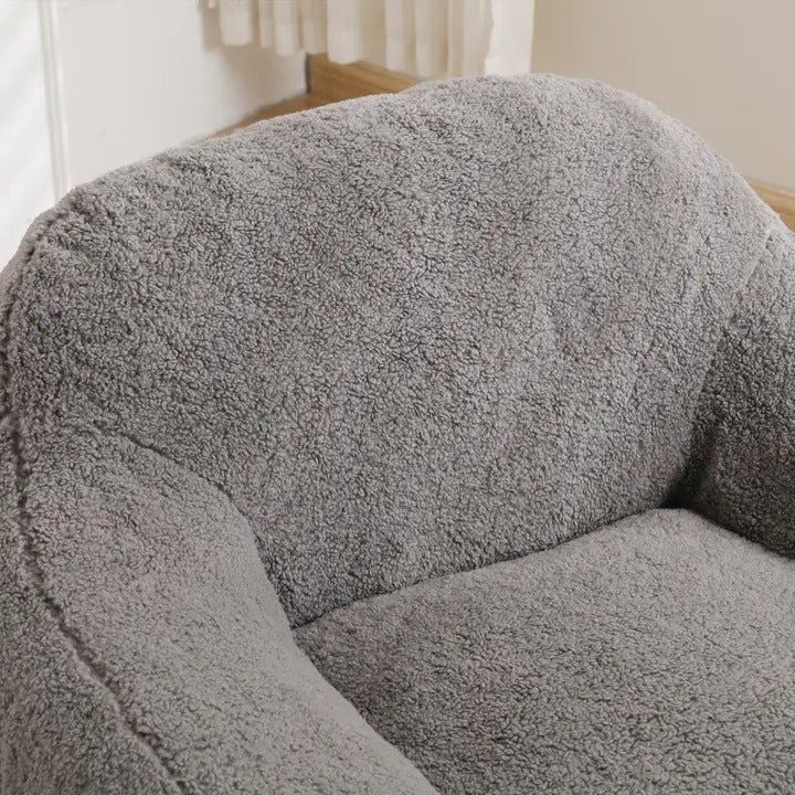 Giant Bean Bag Sofa Chair with Armrests – Plush Faux Fur, Memory Foam Filling – Giant Bean Bag Chair, Couch & Lounger