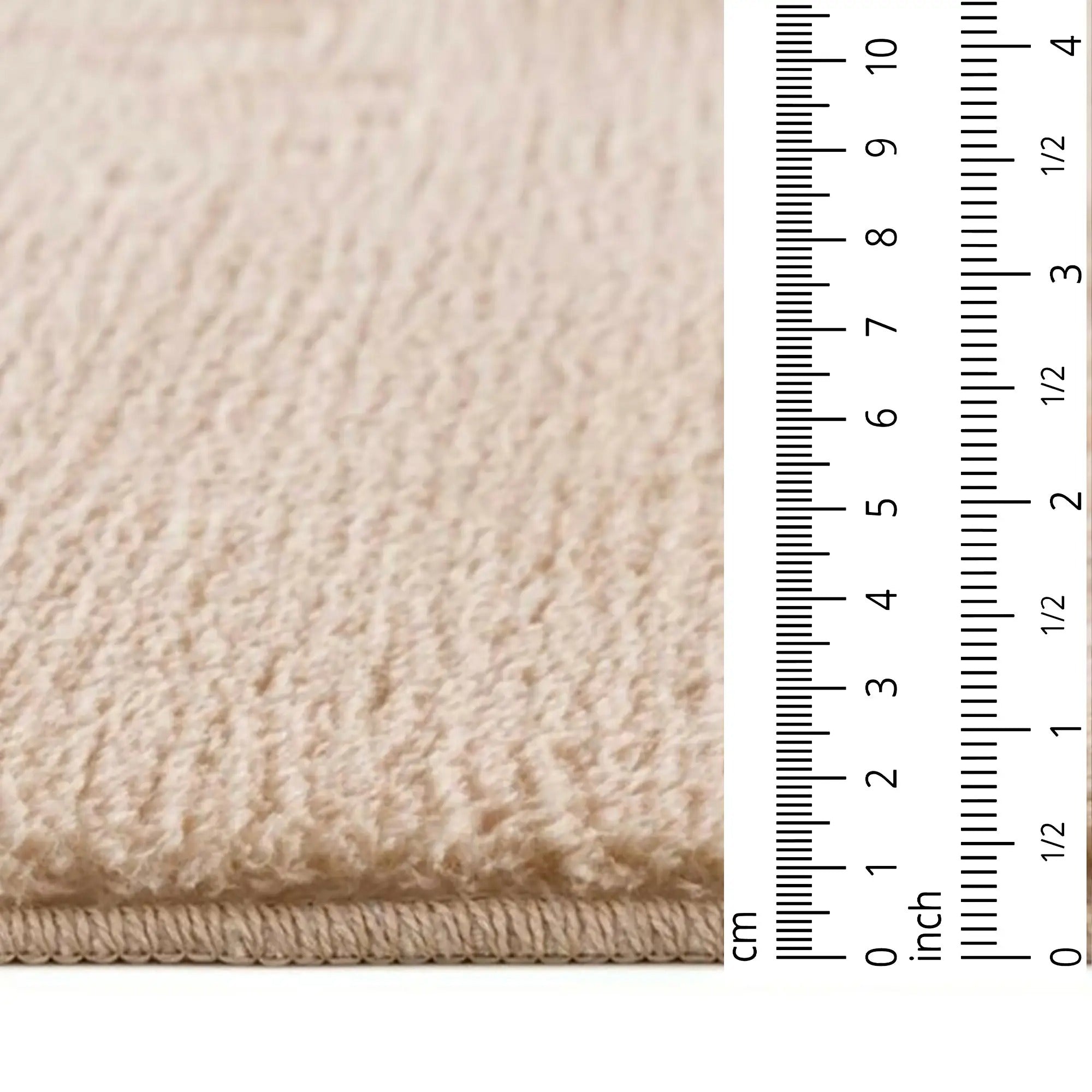 Cream Plush Area Rug – Machine Washable Chenille & Cotton Kilim, Non-Slip, Stain-Resistant, Soft Low-Pile