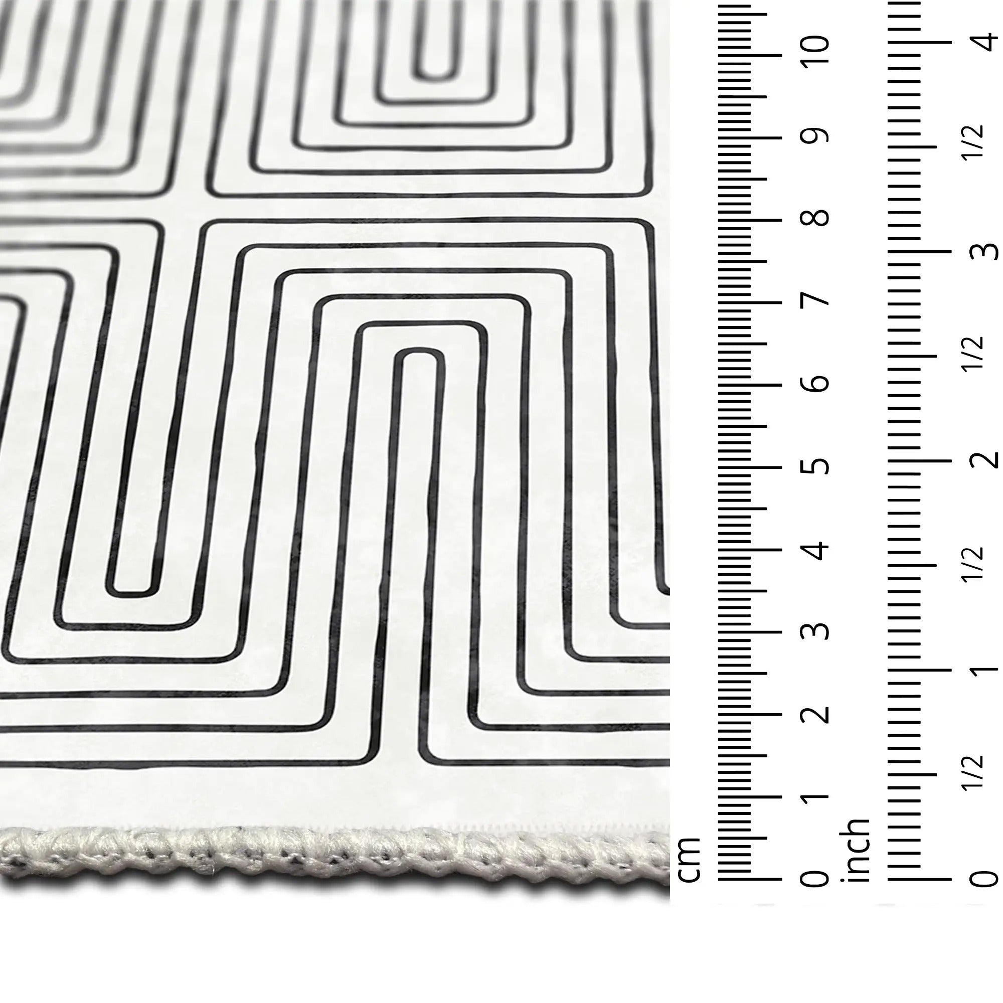 Cove White & Black Area Rug – Machine Washable Cotton Chenille Kilim, Non-Slip, Stain-Resistant