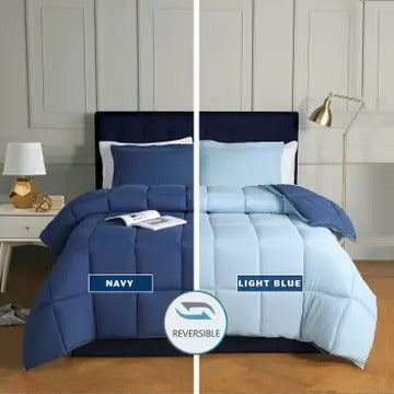 3-Piece All Season Lightweight Down Alternative Comforter Set – Ultra-Soft, Breathable & Eco-Friendly