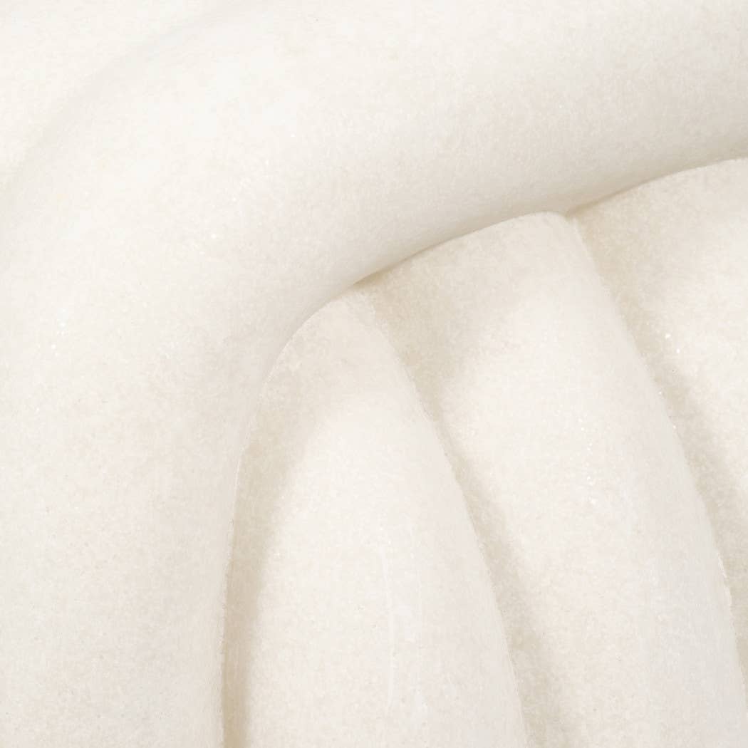 White Sculptural Knot Stool – Modern Resin Backless Accent Seat, 18"