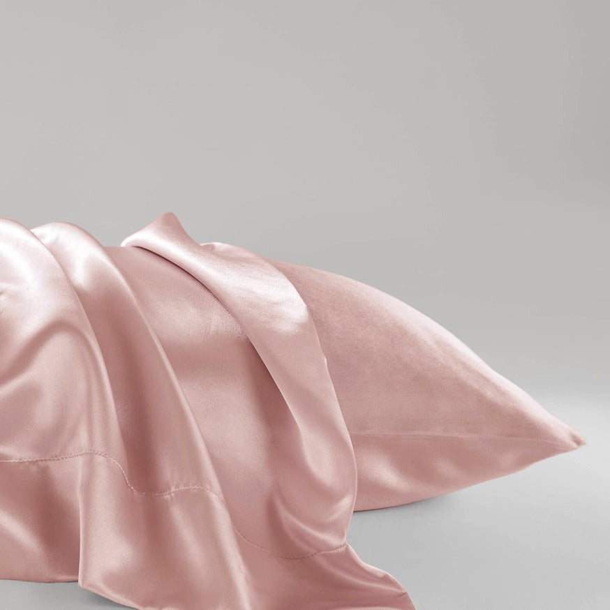 Luxury Satin 6-Piece Sheet Set – Silky Smooth, Wrinkle-Free, OEKO-TEX Certified, Blush Pink (Full, Queen, King, Cal King)