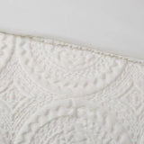 Medallion Faux Fur Plush Comforter/Duvet Cover Set, Ivory