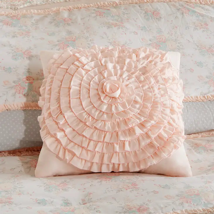 Pink Floral Cottage Comforter Set