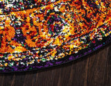 Traditional Distressed Vintage Rosso Rug