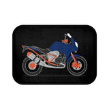 Blue Motorcycle Bath Mat