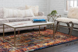 Traditional Distressed Vintage Rosso Rug