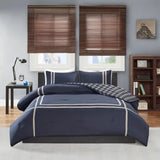 Reversible Baffalo Check 3-Piece Comforter Set, Blue