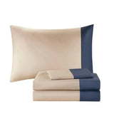 Navy Plaid Complete Comforter and Sheet Set, Blue