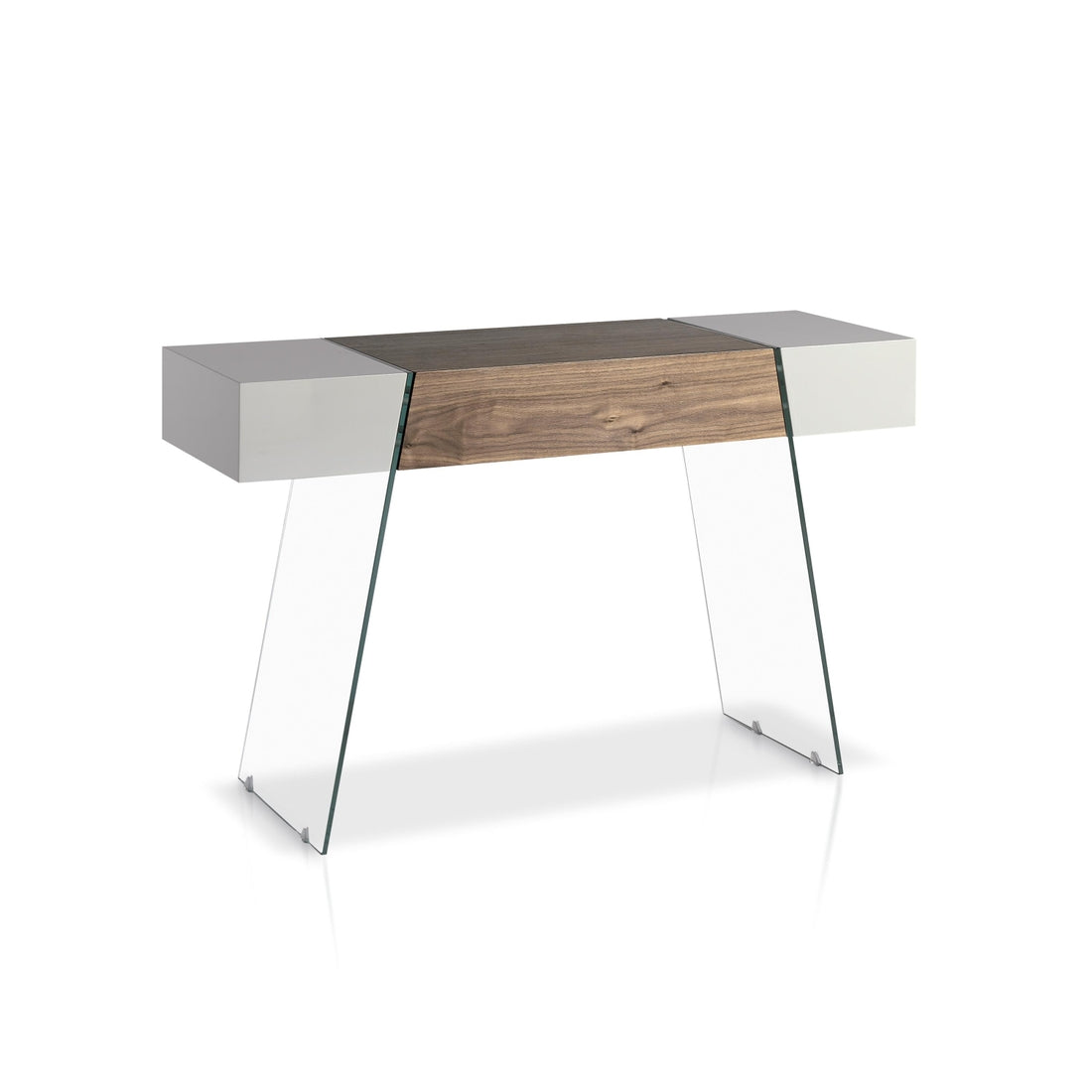 Walnut Console - Glass