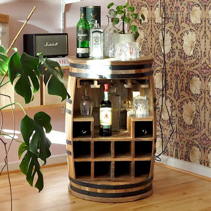 Wine Rack, Rosey Raw-Say Bar Barrel