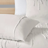 Taping Stripes 5-Piece Comforter or Duvet Cover Set, Ivory