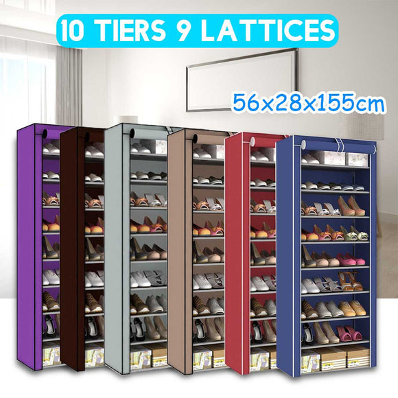 10 Tiers Simple Shoe Rack Shoe Cabinets DIY Assembled Shoerack