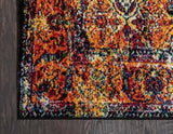 Traditional Distressed Vintage Rosso Rug