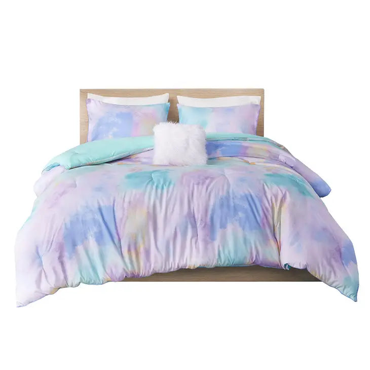 Watercolor Tie Dye Comforter/Duvet Cover Set