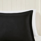 3M Scotchgard 3-Piece Reversible Comforter Set, Black