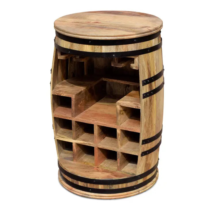 Wine Rack, Rosey Raw-Say Bar Barrel