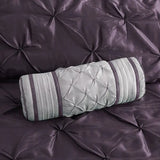 Silky Tufted 7-Piece Comforter Set, Plum Purple
