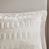 Long Faux Fur Comforter Mini Set, Blush