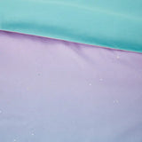 Glitter Ombre 4-Piece Comforter or Duvet Cover Set, Aqua