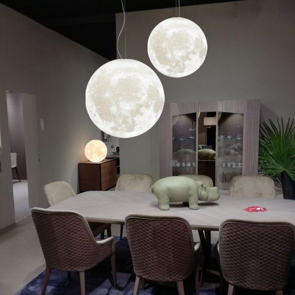 3D Single Head Moon Chandelier