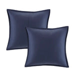 Watercolor Flora Comforter Set, Blue