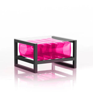 Crystal Pink Design Aluminum and TPU Coffee Table