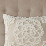 Tufted Medallion Comforter/Duvet Cover Set, Taupe