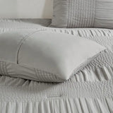 Casual Textured Compelete Comforter and Sheet Set, Grey