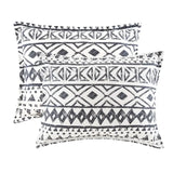 Boho Geo 7-Piece Comforter, Duvet Cover, Coverlet Set, Black