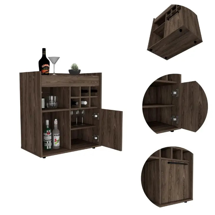 Pasadena Bar Cabinet, Dark Walnut