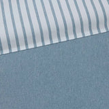 Reversible Striped/Solid Comforter Mini Set, Blue