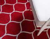 Geometric Rounded Trellis Frieze Rug (Round)