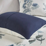 Watercolor Flora Comforter Set, Blue