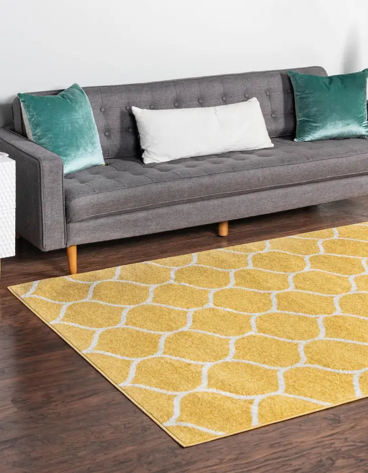 Geometric Rounded Trellis Frieze Rug (Large Rectangular)