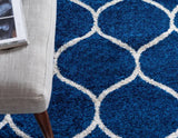 Geometric Rounded Trellis Frieze Rug (Round)