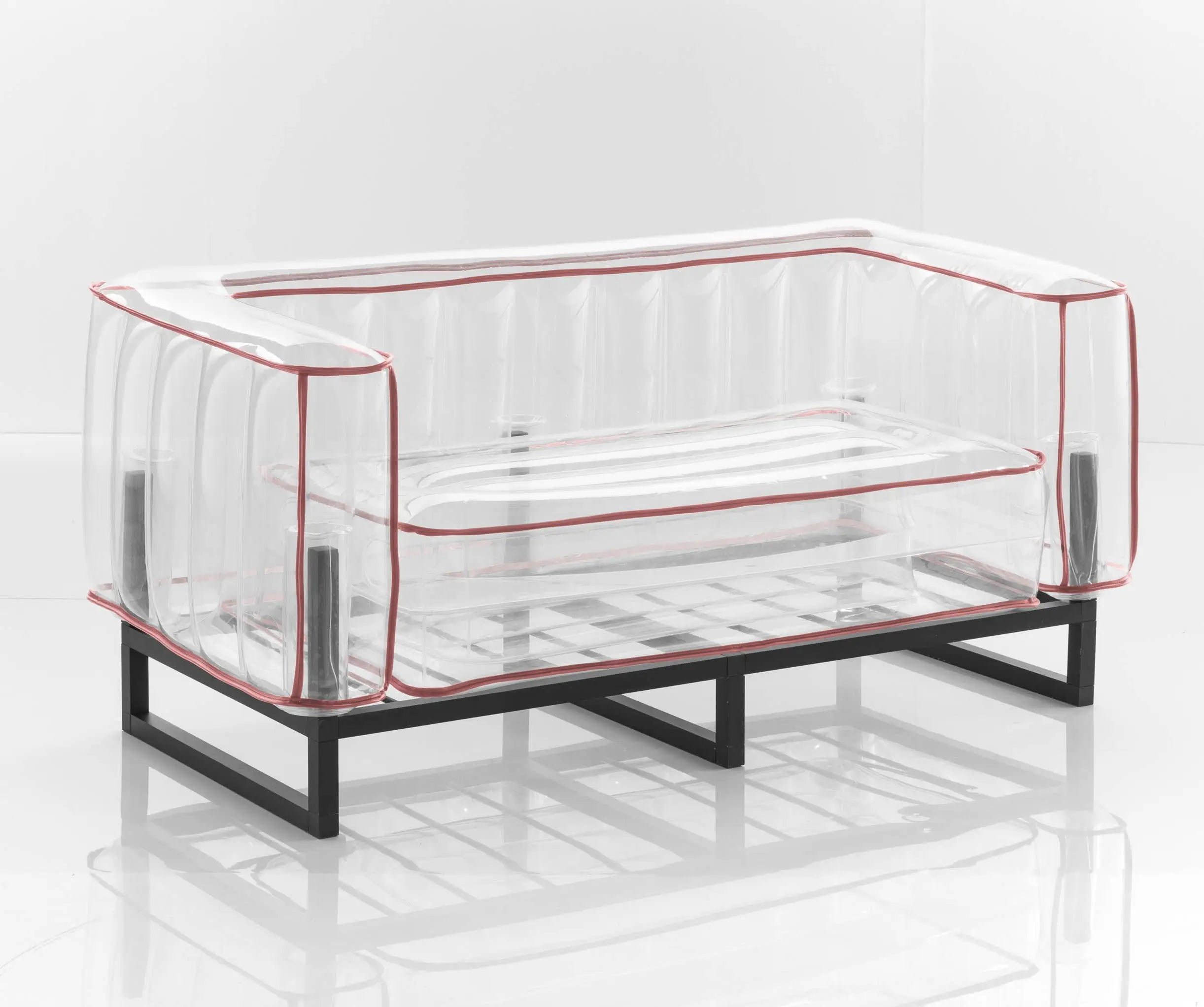 Yomi Style Aluminum and TPU Sofa Clear/Red